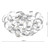 Dar Lighting Dar  RAW0550 Rawley 5 Light Aluminium Flush Fitting 