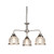 Searchlight 1683-3SS Bistro Li 3 Light Satin Silver Pendant