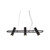 Searchlight 1893-3BK 3 Light Matte Black Cylinder Bar Pendant