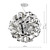 Dar Lighting Dar  RAW1355 Rawley 9 Light Polished Chrome Ceiling Pendant 