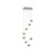 Searchlight 5848-8CC 8 Light Chrome Multi-Drop Ceiling Pendant