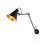 Searchlight 7403BK 1 Light Black/Gold Adjustable Wall Bracket