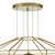 Dar Lighting Dar  IZM0135 Izmir 1 Light Gold Ceiling Pendant 