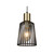 Searchlight 9412BK 1 Light Black Gold Cage Frame Pendant
