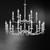 Fran LF2090/18 Petrushka 18 Light Chrome Ceiling Fitting