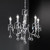 Fran LF2155/5 Taffeta 5 Light Chrome Crystal Chandelier