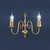 Fran EP7912 Delft 2 Light Polished Brass Wall Bracket