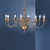 Fran EP7918 Delft 8 Light Polished Brass Ceiling Fitting