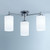 Fran OC9313/727 Decima 3 Light Matt Nickel Semi-Flush