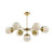 Dar Lighting Dar  BOM3435 Bombazine 7 Light Natural Brass Ceiling Pendant 