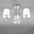 Fran LF2082/3/1123 Hexx 3 Light Chrome Semi-Flush Fitting