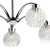 Dar Lighting Dar  YAS0550 Yasmin 5 Light Polished Chrome Semi Flush Fitting 