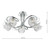Dar Lighting Dar  REH0550 Rehan 5 Light Polished Chrome Semi Flush Fitting 