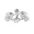 Dar Lighting Dar  REH0550 Rehan 5 Light Polished Chrome Semi Flush Fitting 