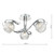 Dar Lighting Dar  REH0350 Rehan 3 Light Polished Chrome Semi Flush Fitting 