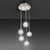 Fran LF2301/5 Tierney 5 light Satin Nickel Pendant