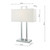 Dar Lighting Dar NIL4250 Nile 1 Light Polished Chrome Table Lamp 