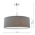Dar Lighting Dar  RON1739 Ronda 3 Light Chrome Ceiling Pendant/grey shade 