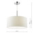 Dar Lighting Dar RON102 Ronda 3 Light Chrome Ceiling Pendant/white shade 