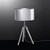 Fran LT968 1 Light Satin Nickel/Chrome Table Lamp