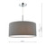 Dar Lighting Dar  RON1039 Ronda 3 Light Chrome Ceiling Pendant/ Grey Shade 
