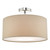 Dar Lighting Dar  RON1029 Ronda 3 Light Chrome Ceiling Pendant/ Taupe Shade 