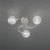 Fran LF2327/3 Gyro 3 Light Satin Nickel Semi Flush