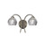 Fran LF2357/2 Vortex 2 Light Satin Nickel Wall light