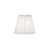 Fran 1129 White Pleated Candle Shade with Self Trim
