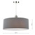 Dar Lighting Dar  RON8639 Ronda Easy Fit Grey Pendant 