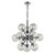 Fran LF2369/12 Reaction Black/Chrome 12 Light Chandelier