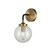 Fran LF2370/1 Reaction Black/Gold 1 Light Wall Light