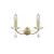 Fran LF2385-2 Monaco 2 Light Matt Gold Wall Bracket