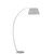 Fran LS227/1172 Standard Satin Nickel/White Floor Lamp