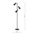 Dar Lighting Dar  ASH4922 Ashworth 3 Light Matt Black Floor Lamp 