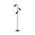 Dar Lighting Dar  ASH4922 Ashworth 3 Light Matt Black Floor Lamp 
