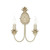 David Hunt Lighting David Hunt CAB0912 Cabana Cream/Gold Double Wall Light