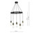 Dar Lighting Dar  IVA0531 Ivan 5 Light Rustic Wood Ceiling Pendant 
