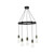 Dar Lighting Dar  IVA0531 Ivan 5 Light Rustic Wood Ceiling Pendant 