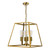 Dar Lighting Academy Natural Brass 4 Light Lantern