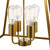 Dar Lighting Academy Natural Brass 4 Light Lantern