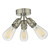 Dar Lighting Yao Satin Nickel 3 Light Flush