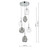 Dar Lighting Dar QUI6410 Quinn 6 Light Polished Chrome Ceiling Pendant 