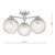 Dar Lighting Wayne 3 Light Polished Chrome And Glass Semi Flush Bathroom IP44