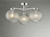 Dar Lighting Wayne 3 Light Polished Chrome And Glass Semi Flush Bathroom IP44