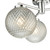 Dar Lighting Wayne 3 Light Polished Chrome And Glass Semi Flush Bathroom IP44