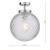 Dar Lighting Wayne Polished Chrome And Glass Bathroom Flush IP44