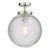 Dar Lighting Wayne Polished Chrome And Glass Bathroom Flush IP44