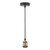Dar Lighting Waco Antique Copper Matt Black Single E27 Suspension