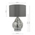 Dar Lighting Dar  QUI4210 Quinn 1 Light Smoked Glass Table Lamp 